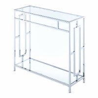 Ergode Town Square Chrome Hall Table with Shelf
