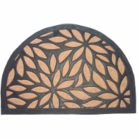 Imports Decor'S Synthetic Half Round Petal Door Mat, Brown -L (Pack Of 2)