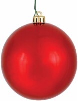 Christmas Ball Ornament, UV Resistant with Drilled Cap, 12 per Bag, 3 , Red (Set of 2 bags)