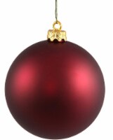 Christmas Ball Ornament, UV Resistant with Drilled Cap, 6 per Bag, 4 , Wine (Set of 2 bags)