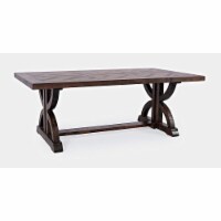 Jofran Fairview Rustic Trestle Coffee Table, 50''Lx28''Wx18.5''D, Oak (Set Of 2)