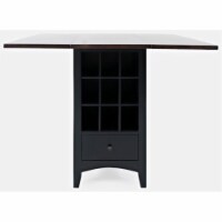 Jofran Asbury Park Storage Counter Drop Leaf Dining Table, Autumn Brown/Grey (Set Of 2)