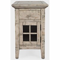 Jofran Rustic Shores Usb Charging Station Table, Scrimshaw (Set Of 2)