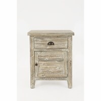 Jofran Artisan'S Craft Accent Table Washed Grey, 20  W X 13  D X 25  H, Finish (Set Of 2)