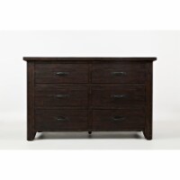 Jofran Jackson Lodge, 6 Drawer Dresser, 54 W X 18 D X 34 H, Deep Chocolate Finish (Set Of 2)