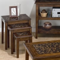 Jofran Baroque Brown Nesting Tables With Mosaic Tile Inlay (Set Of 2)