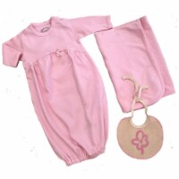 Organic Cotton Sets - Layette 0-6m - Baggie Pink, Blanket Pink, Bib Chicks