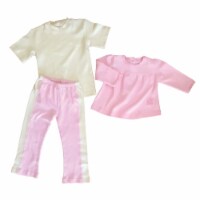 Organic Cotton Yoga Sets 12m to 8 year - Yoga Pant Pink, Swing Top, SS Tee 12-24m