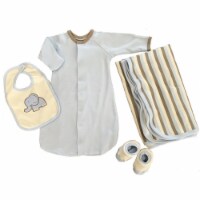 Organic Cotton Sets - Layette 0-6m - Blues Baggie, Blanket, Booties, Bib