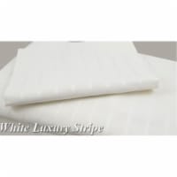Organic Crib Bedding - Crib Fitted Sheet Organic Cotton White Stripe Sateen