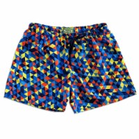 Eco-Beachwear Classic Geometrical Blue Sustainable Swim Trunk