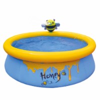 JLeisure 5' x 16.5  Bee Spray Inflatable Outdoor Above Ground Kid Swimming Pool
