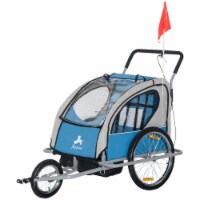 Elite Aosom Double Baby Bike Trailer Child Bicycle Kids 3 colors