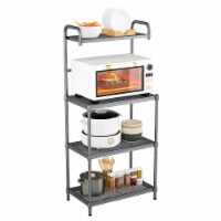 Costway 4-Tier Baker's Rack Microwave Oven Stand Shelves Kitchen Storage Rack Organizer