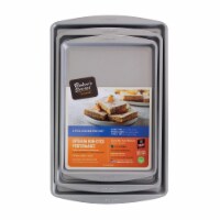 Set of 3 Cookie Sheets, 15 17 19 , Nonstick Coating Easy Release, Cookie Trays for Baking