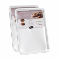 2x Commercial Grade Pure Aluminum Sheet 15 Cookie Sheets for Baking, 0.8mm Extra Thick