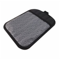 Silicone Oven Mitt Pot Holder, Hot Pad with Pocket, Heat Resistant, Rectangular - Black