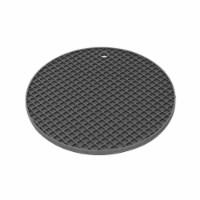 Silicone Pot Pad, Trivet Mat for Countertop, Heat Resistant, Square Table Placement - Black