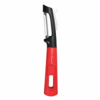 Swivel Peeler Stainless Steel Vegetable Peeler with Potatoe Eye Remover and Zester - Red