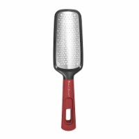 Stainless Steel Lemon Grater with Non Slip Handle, Baking Kitchen Essential - Red