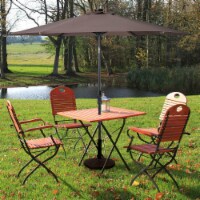 Costway 9ft Patio Solar Umbrella LED Patio Market Steel Tilt w/ Crank Outdoor (Tan)