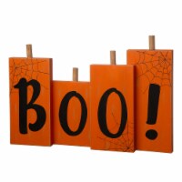 Glitzhome 20 Inch Length Halloween Wooden Boo Standing Decor