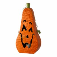 Glitzhome 24 Inch Tall Halloween Metal Jack-O-Lantern with LED Pillar Perspective: Main