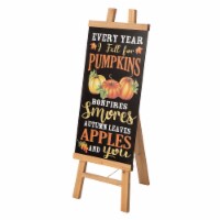 Glitzhome Wooden Easel Porch Sign, with 2 Changeable Double sided sign board