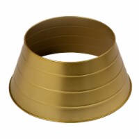 Glitzhome 22 Inch Diameter Painted Gold Metal Tree Collar