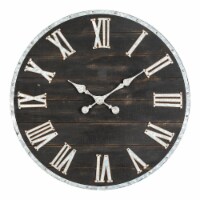 Glitzhome 27.56 Inch Oversized Large Numerals Farmhouse Galvanized Wall Clock Perspective: Main