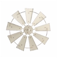 Glitzhome Rustic Farmhouse Round Metal Windmill Wall Decor, Country Farm Home Decoration Perspective: Main