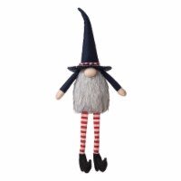 Glitzhome Patriotic Stuffed Fabric Mantel Sitter Gnome