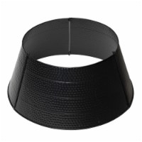 Glitzhome 26 Inch Diameter Black Hammer-harden Metal Tree Collar