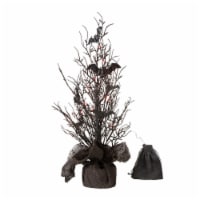Glitzhome 20 Inch Tall Halloween Lighted Bats Table Tree Decor