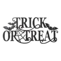 Glitzhome 24 Inch Length Halloween Metal TRICK OR TREAT Wall Sign