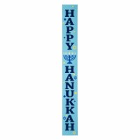 Glitzhome Happy Hanukkah Wooden Porch Sign