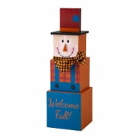 Glitzhome Double Sided Wooden Nesting Porch Yard Decor Stackable Box for Halloween and Fall