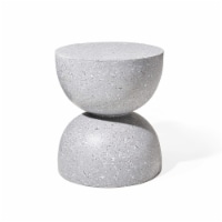 Glitzhome Modern Design Side Table Faux Terrazzo End Tables 17.75 Inch Height