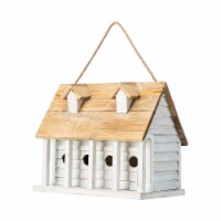 Glitzhome 14.25 L Hummingbird House for Outside Hanging Nesting Solid Wood Cottage Birdhouse Perspective: Main