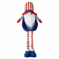 Glitzhome 23.5''H/36 H Telescoped Fabric Patriotic/Americana Gnome Standing Decor