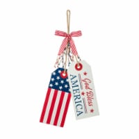 Glitzhome 19.5 H Wooden Patriotic/Americana Doorknob Hanging Decor