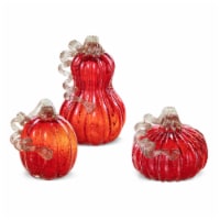 Glitzhome Handmade Blown Glass Pumpkin Table Decoration for Fall & Harvest Thanksgiving Decor