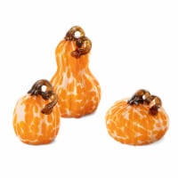 Glitzhome Handmade Blown Glass Pumpkin Table Decoration for Fall & Harvest Thanksgiving Decor