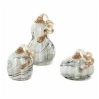 Glitzhome Handmade Blown Glass Pumpkin Table Decoration for Fall & Harvest Thanksgiving Decor