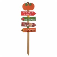 Glitzhome Fall Wooden Pumpkin Patch Yard Stake for Harvest Thanksgiving Decor