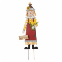 Glitzhome Fall Wooden Scarecrow Yard Stake Multi-functional Wooden Rustic Pallet Sign