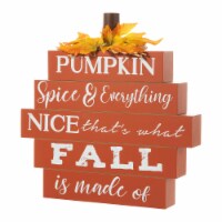 Glitzhome 12-Inch Fall Hand-Painted Wooden Pumpkin Table Sign Decoration