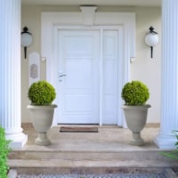 Glitzhome Set of Two Large Urn Planter Pot Eco-Friendly PE - 21.5 Inch