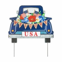 Glitzhome 26 H Patriotic/Americana Metal Truck Yard Stake or Wall Decor or Standing Decor