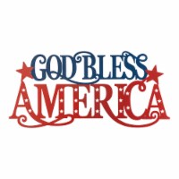 Glitzhome 24 L Patriotic/Americana Metal GOD BLESS AMERICA Wall Decor